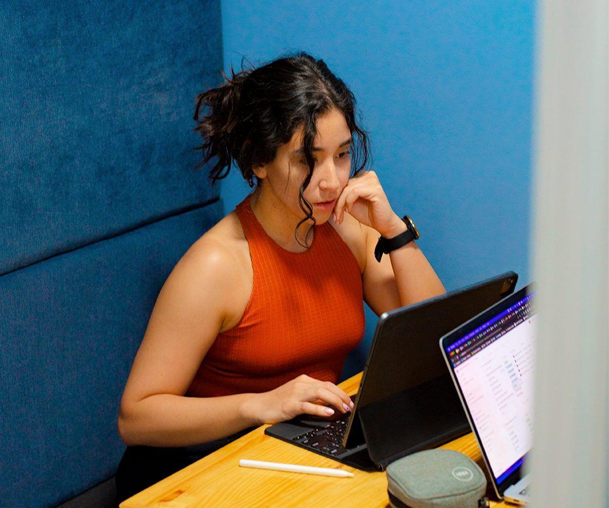 Girl with laptop